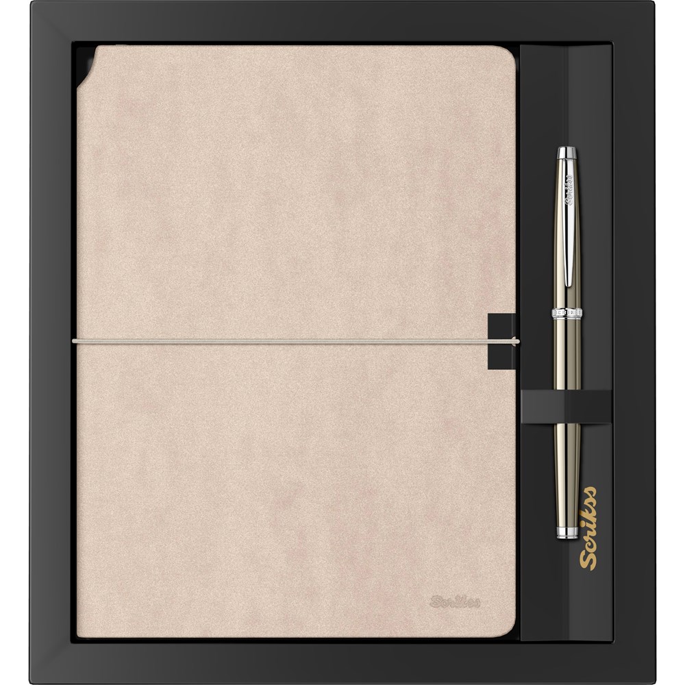 Scrikss Verona Bej A5 Defter & 800 Roller Kalem Seti