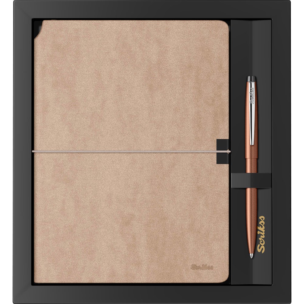 Scrikss Verona Bej A5 Defter & 800 Roller Kalem Seti